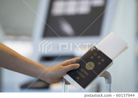 Airport check-in passport overseas travel 60137944