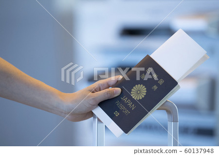 Airport check-in passport overseas travel 60137948