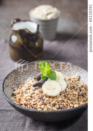 Healthy breakfast bowl. Healthy breakfast bowl. 60138391