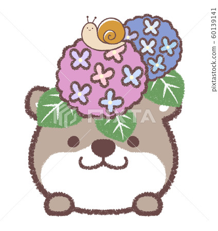 Otter June Hydrangea and Snail Otter June Hydrangea and Snail 60139141