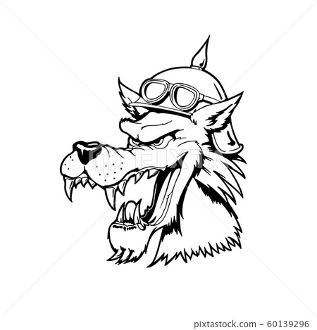 wolf head . Animal cartoon character . Vector Illustration. 60139296