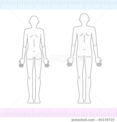 男性/女性醫學美容裸體裸體全身背部 60139719