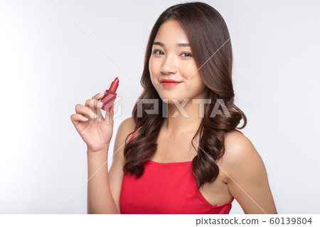 Female beauty white background Female beauty white background 60139804