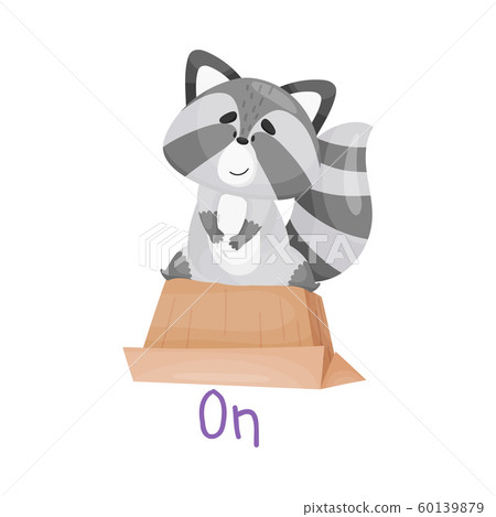 Cute Baby Raccoon Above Box With Handwritten... - Stock Illustration  [60139879] - PIXTA