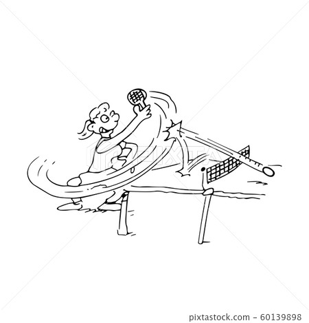 girl playing tennis cartoons girl playing tennis cartoons 60139898