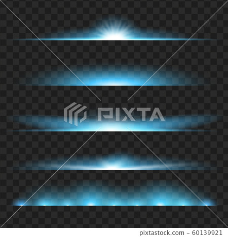 Set of blue glowing light effect. Isolated on Set of blue glowing light effect. Isolated on 60139921