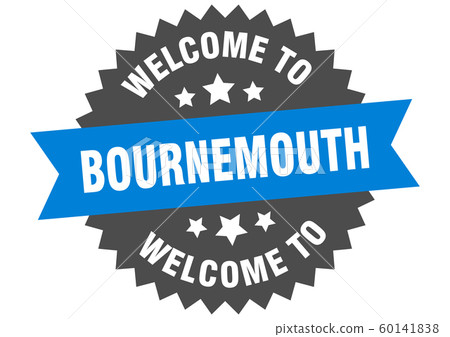 Bournemouth sign. welcome to Bournemouth blue Bournemouth sign. welcome to Bournemouth blue 60141838