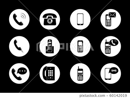 Phone icon vector Phone icon vector 60142019