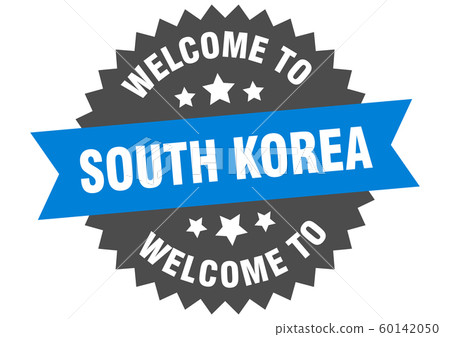 South Korea sign. welcome to South Korea blue 60142050