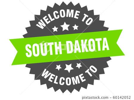 South Dakota sign. welcome to South Dakota green 60142052