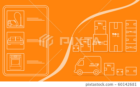 Order goods online Warehouse delivery Online store 60142681