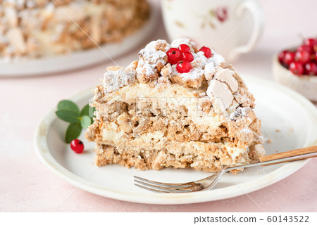 Hazelnut Daquoise cake or Kiev cake 60143522