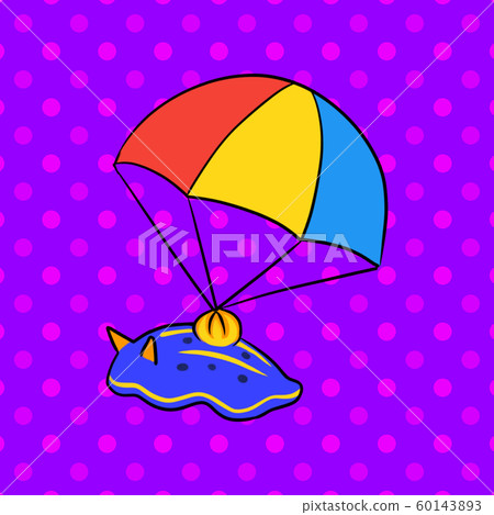 海參降落傘(流行音樂,點模式,降落傘,字符)的插圖 海參降落傘(流行音樂,點模式,降落傘,字符)的插圖 60143893