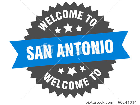 San Antonio sign. welcome to San Antonio blue 60144084
