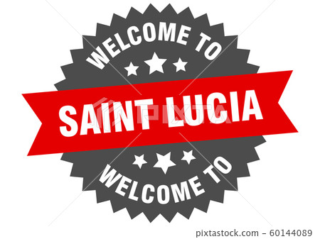 Saint Lucia sign. welcome to Saint Lucia red Saint Lucia sign. welcome to Saint Lucia red 60144089