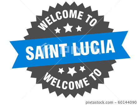 Saint Lucia sign. welcome to Saint Lucia blue Saint Lucia sign. welcome to Saint Lucia blue 60144090
