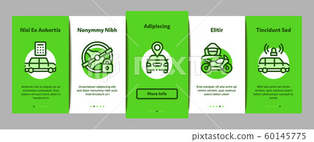 Car Theft Onboarding Elements Icons Set Vector 60145775