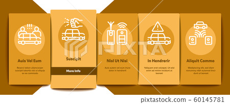 Car Theft Onboarding Elements Icons Set Vector Car Theft Onboarding Elements Icons Set Vector 60145781