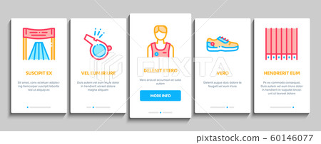 Marathon Onboarding Elements Icons Set Vector Marathon Onboarding Elements Icons Set Vector 60146077