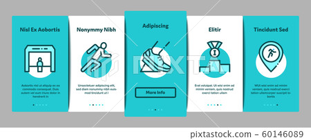 Marathon Onboarding Elements Icons Set Vector 60146089