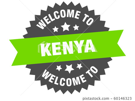 Kenya sign. welcome to Kenya green sticker Kenya sign. welcome to Kenya green sticker 60146323