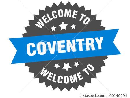 Coventry sign. welcome to Coventry blue sticker 60146994