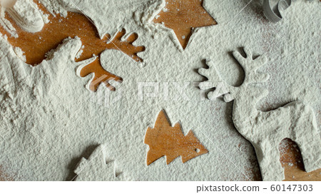 Christmas and holiday baking background, top view Christmas and holiday baking background, top view 60147303