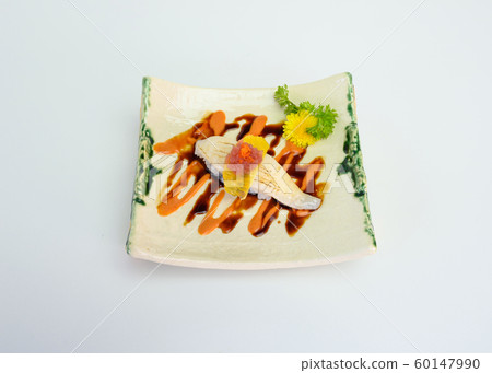 Smoked Engawa red wine sauce sushi Smoked Engawa red wine sauce sushi 60147990