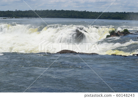 Iguazu Falls just upstream 60148243