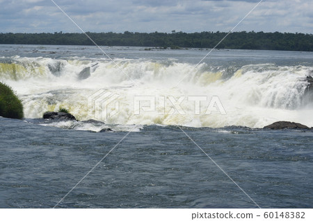Iguazu Falls just upstream 60148382