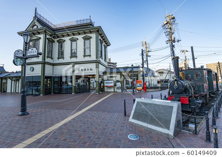 Dogo Onsen Station on the Iyo Railway, the nearest station to Dogo Onsen, Matsuyama City, Ehime Prefecture Dogo Onsen Station on the Iyo Railway, the nearest station to Dogo Onsen, Matsuyama City, Ehime Prefecture 60149409