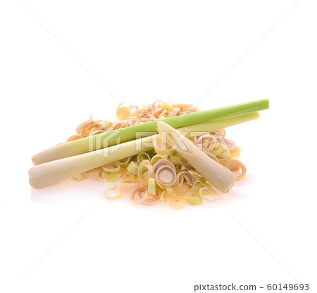 Fresh lemon grass ,slice on white background.herb. Fresh lemon grass ,slice on white background.herb. 60149693