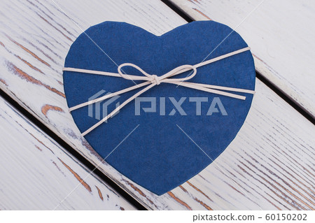 Blue heart-shaped gift box. Blue heart-shaped gift box. 60150202