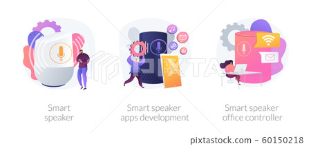 Smart speaker technology vector concept metaphors 60150218