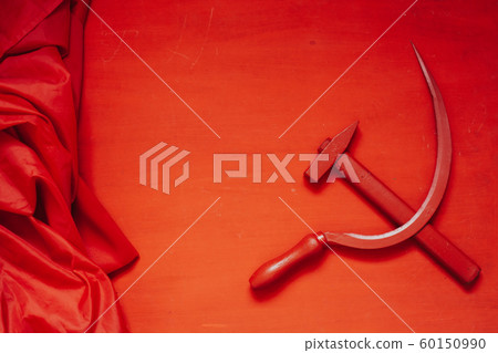 red sickle and hammer communism Soviet Union history 60150990