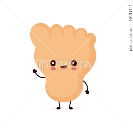 Cute smiling happy human leg foot. Cute smiling happy human leg foot. 60151341