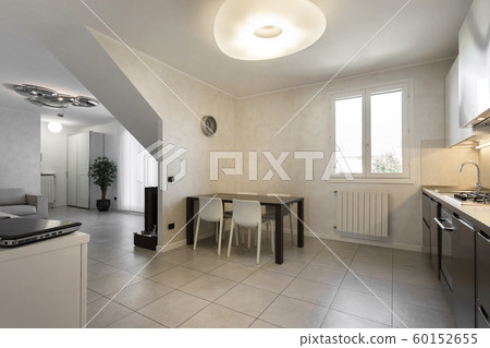 Modern kitchen and living room Modern kitchen and living room 60152655