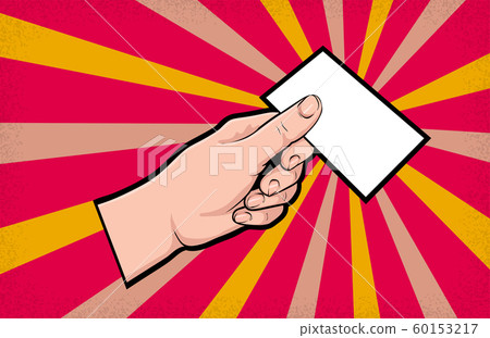 Hand gesture comic book pop art isolated 60153217