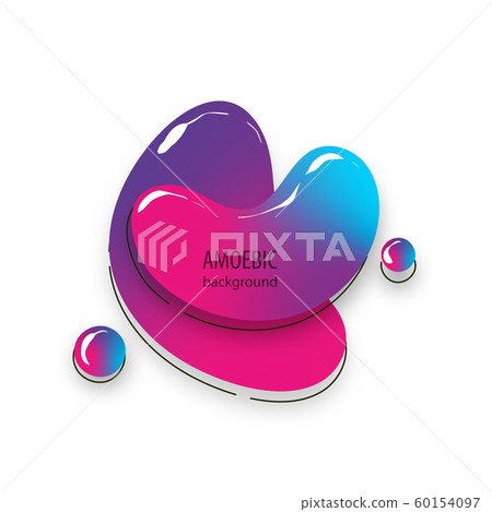 Motion amoeba fluid abstract background paper cut 60154097