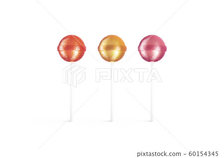 Blank color caramel lollipop mockup set, front view Blank color caramel lollipop mockup set, front view 60154345