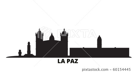 Bolivia La Paz City Skyline Isolated Vector Stock Illustration 60154445 Pixta