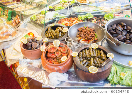 Turkish cuisine with Traditional dishes 60154748