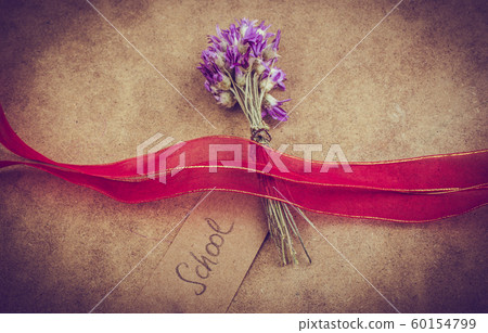 Back to school lettering with flower bouquet Back to school lettering with flower bouquet 60154799