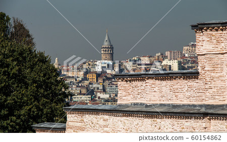 Galata Tower from ancient times in Istanbul Galata Tower from ancient times in Istanbul 60154862