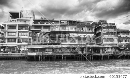 Old, wooden, traditional houses in Bangkok Old, wooden, traditional houses in Bangkok 60155477