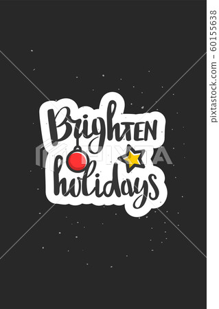 Christmas wishes lettering in doodle style jolly vector Christmas wishes lettering in doodle style jolly vector 60155638