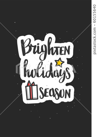 Christmas wishes lettering in doodle style jolly vector Christmas wishes lettering in doodle style jolly vector 60155640