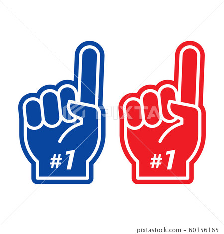 Foam fingers. Number one and best 60156165