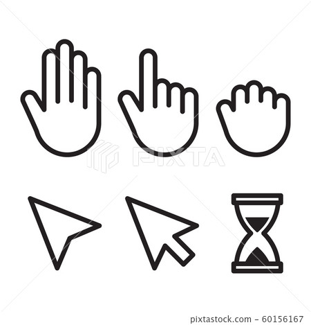 Set of flat modern cursor icons. 60156167