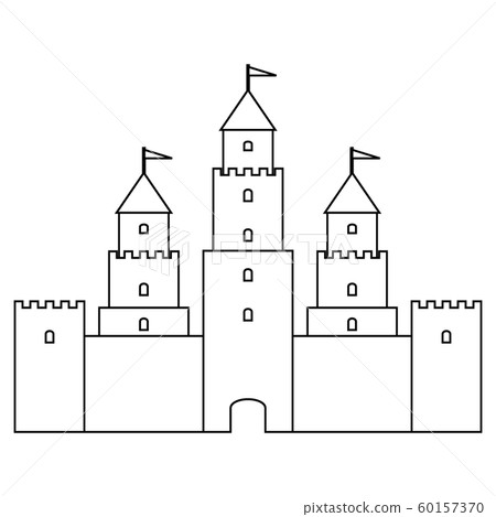 Castle icon on white. Castle icon on white. 60157370